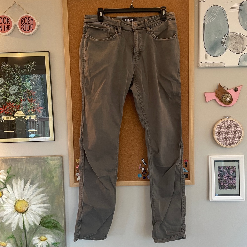 DUER N2X Relaxed Taper Gray Grey Men's Pants 32x32
